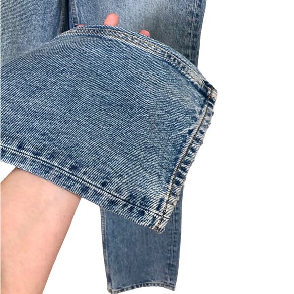 Re/Done 70's Straight Rise Rise Rigid Distressed Jeans Size 24 - Picture 9 of 9